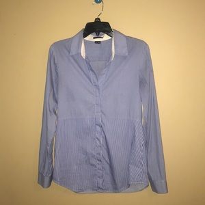 Theory light weight long sleeve tunic blouse sz M